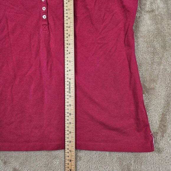 Eddie Bauer Polo Shirt Embroidered Logo Short Sleeve Collared Women's Sz XL Pink - Picture 4 of 10